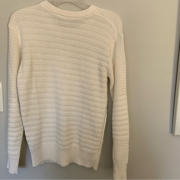 NWT Women's Patchwork Mixed Stitch Sweater, Winter White Size XS - Picture 4 of 5